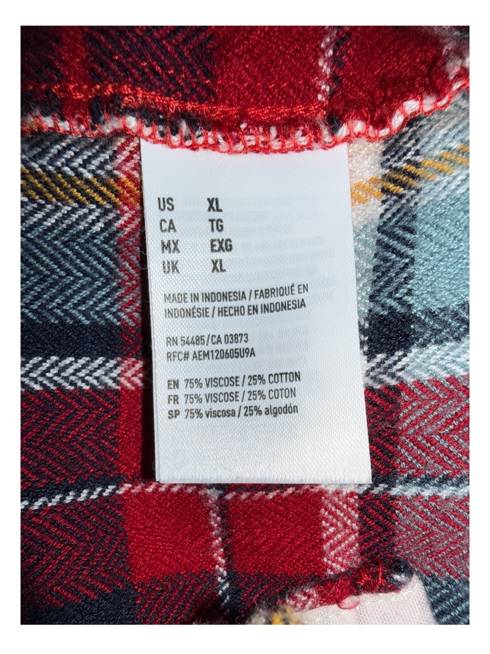 American Eagle - Amazingly Soft Plaid Flannel Shirt - Slim Fit‎ - Size XL - Picture 8 of 9